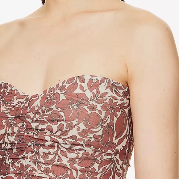 Bec + Bridge Priya Floral Print Ruched Strapless Mini Dress - Picture 7 of 8